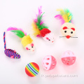 Ball Plastic Feather Gift Combining Pack Cat Toys